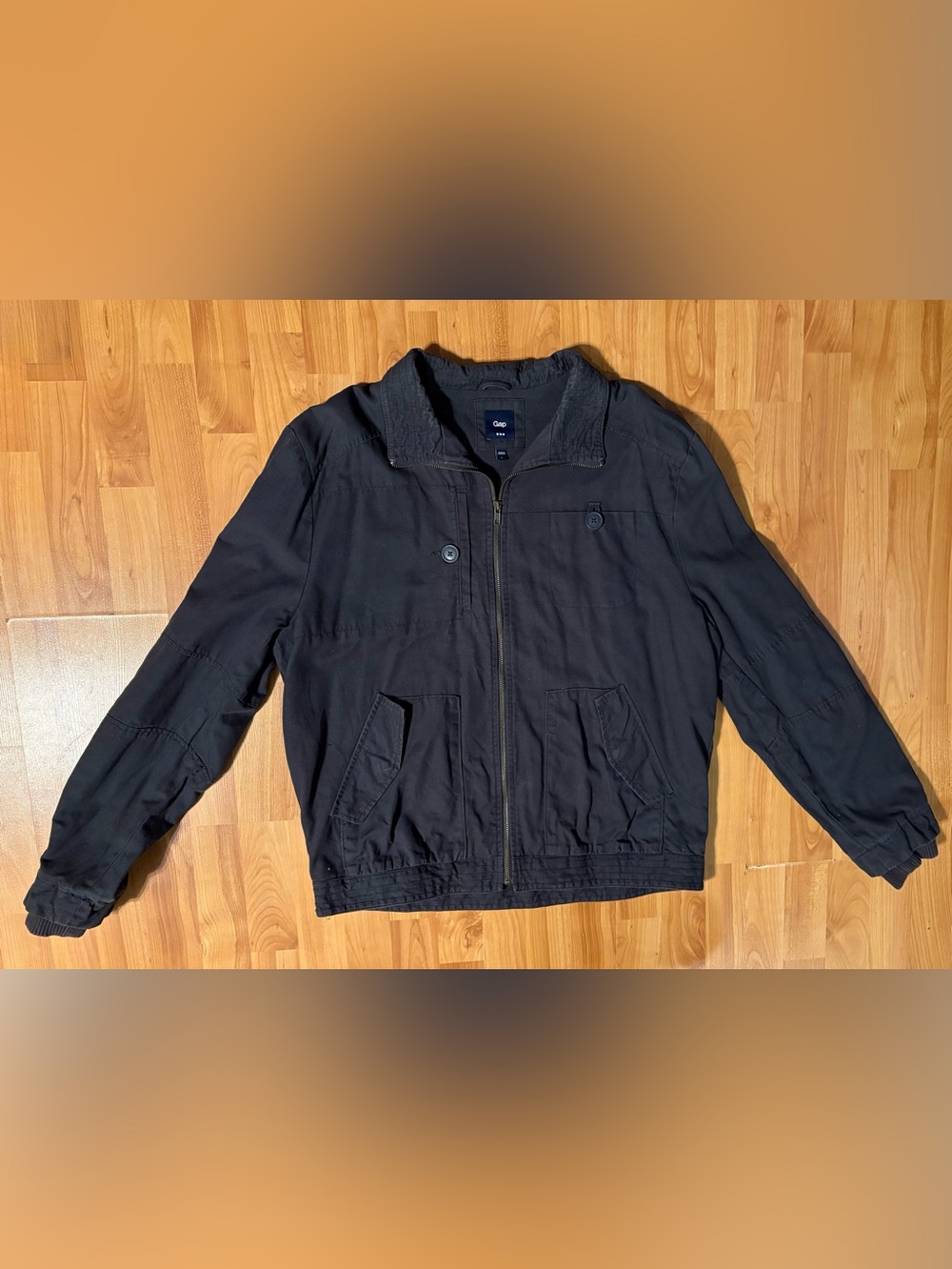 🔥Gap Men’s Charcoal Gray/Black Fully Lined Coat/Thick Jacket Size L